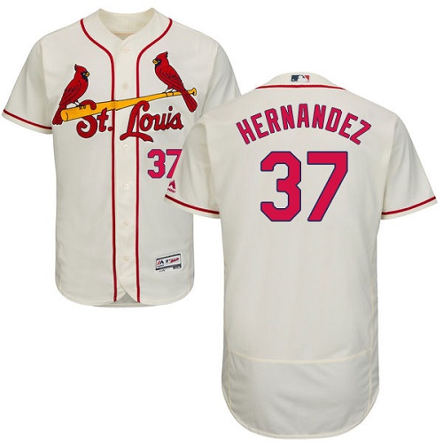 Cardinals 37 Keith Hernandez Cream Flexbase Jersey